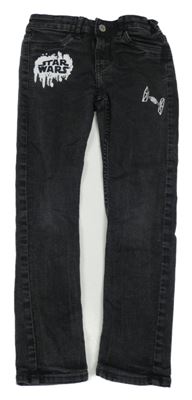 Černé skinny fit rifle se Star Wars H&M