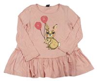 Růžové triko s králíčkem Kiki&Koko