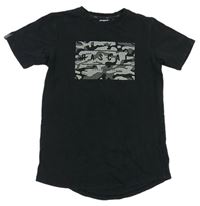 Černé tričko s army vzorem Rascal 