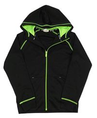 Černá sportovní propínací mikina s kapucí H&M