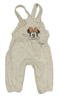 Světlebéžové melírované laclové tepláky s Minnie Matalan