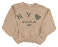 Růžová mikina s nápisem a srdcem zn. Zara