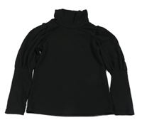 Černý žebrovaný rolák Shein