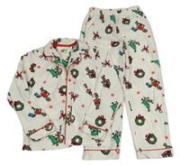 Bílé pyžamo s Grinchem