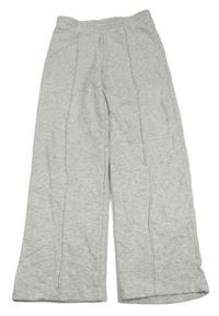 Světlešedé melírované wide leg tepláky H&M
