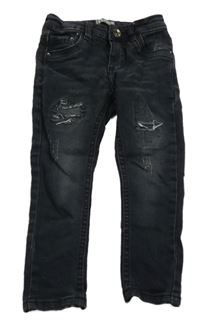 Černé skinny rifle s prošoupáním