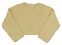 Žlutý crop svetr Zara