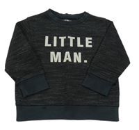 Černá melírovaná mikina s nápisem Next