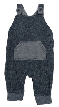 Tmavomodré melírované laclové tepláky s pruhovanou kapsou George