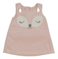 Růžové fleecové šaty s liškou George