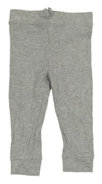 Šedé melírované žebrované lehké tepláky Matalan