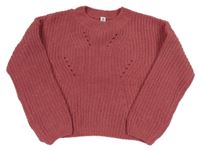 Vínový crop svetr Yigga