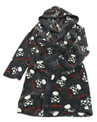 Antracitový chlupatý župan se Stormtroopeery a kapucí - Star Wars C&A