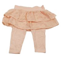 Růžová vrstvená sukně s výšivkami a všitými legínami Cool Club