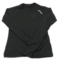 Černé žebrované spodní triko s nápisem Mountain Peak