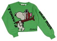 Zelený crop svetr se Snoopym H&M