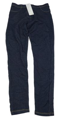 Nové - Tmavomodré tregíny riflového vzhledu F&F