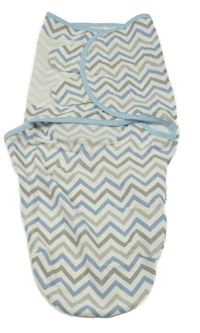 Bílo-šedo-modrá vzorovaná rychlozavinovačka