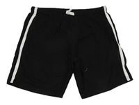 Černé bavlněné kraťasy s pruhem Kiki&Koko