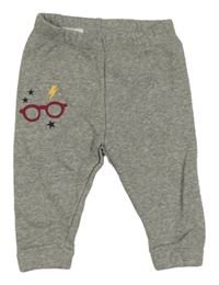 Šedé melírované tepláky s brýlemi - Harry Potter