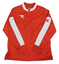 Červeno-bílé sportovní triko Diadora