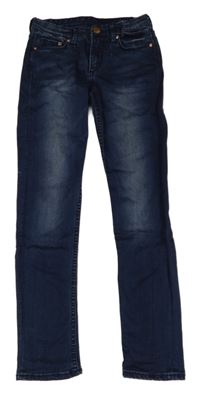 Tmavomodré skinny fit rifle H&M
