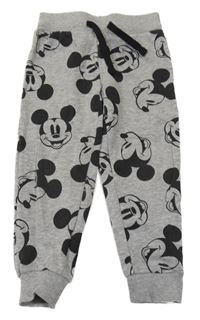 Šedé melírované tepláky s Mickeym Disney