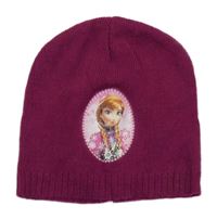 Vínová pletená čepice s Frozen Disney