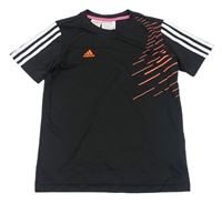 Černé sportovní funkční tričko s logem Adidas