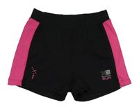 Černo-růžové sportovní funkční kraťasy s logem zn. Karrimor