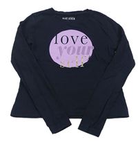 Tmavomodré triko s potiskem blue seven
