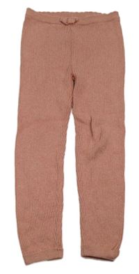 Starorůžové pletené legíny zn. George