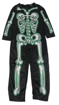 Kostým - Černo-zelený overal - kostlivec George