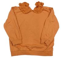 Oranžová mikina s madeirou M&Co.