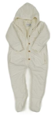 Smetanová zateplená kombinéza s kapucí Dirkje