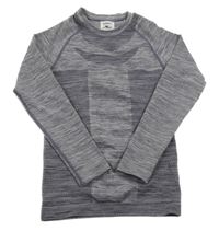 Fialové melírované vzorované thermo triko Crane