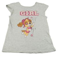 Šedý melírovaný top s Tlapkovou patrolou Nickelodeon