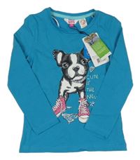 Nové - modré triko s pejskem