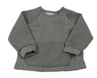 Šedá vzorovaná mikina s kapsou George