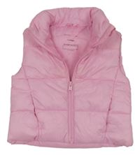 Růžová šusťáková zateplená vesta Primark