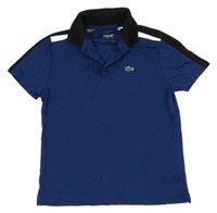 Tmavomodro-černé sportovní polo tričko s logem Lacoste