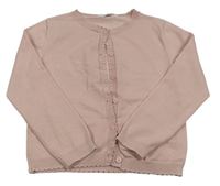 Světlerůžový propínací svetr Primark