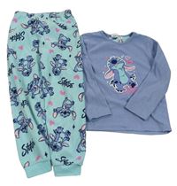 Modré fleecové pyžamo se Stitchem Primark