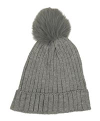 Šedá třpytivá čepice s bambulí Primark