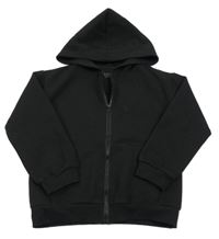 Černá žebrovaná propínací mikina s kapucí Primark