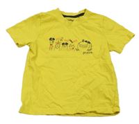 Žluté tričko se zvířátky Lupilu