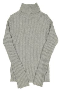 Světlešedý žebrovaný svetrový rolák Primark