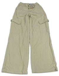 Béžové cargo široké manšestráky Name it