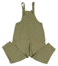 Khaki laclové plátěné kalhoty Next