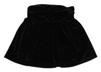 Černá sametová sukně 